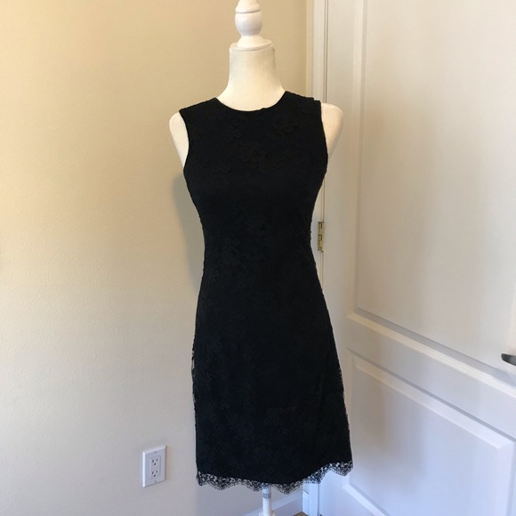 THEORY Black Alessandra Lace Dress size 2 - Picture 2 of 8